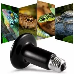 ZHUOXUAN LEDGLE 50W Émetteur Radiateur Animaux Ampoule Infrarouge Chauffage En Céramique,Lampe De Reptile Pour Amphibiens, Serpent, Oiseaux,Tortue, Chat, Chien