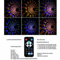 BEICHEN Lampe De Scène Petite Boule Magique LED Avec Télécommande USB Lumière Scène Rotative 7 Colorées Soirée Party Disco DJ -Poulailler et élevage de la basse-cour Soldes Magasin 53041024 3