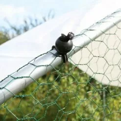 MONSTER SHOP Enclos Poulailler 3m X 4m X 2m - Argent -Poulailler et élevage de la basse-cour Soldes Magasin 53053474 5