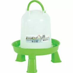 Abreuvoir En Plastique Avec Pieds Capacité 1.5 Litres Basse Cour - Animallparadise - Vert