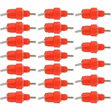REGALI 20pcs Tetine Abreuvoir Poules Tetine Automatique Pour Poule Volaille Poulet Canard Distributeur D'eau Le Style Vis à Vis élevage Alimentation Du Bétail Abreuver équipement Rouge 5 REGALI 20pcs Tetine Abreuvoir Poules Tetine Automatique Pour Poule Volaille Poulet Canard Distributeur D'eau Le Style Vis à Vis élevage Alimentation Du Bétail Abreuver équipement Rouge – Image 5