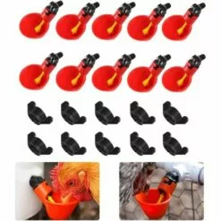 REGALOS 10 Coupes Automatiques Dabreuvoir De Poulet,mangeoire Dabreuvoir Automatique Doiseau De Poule De Poulet-équipement Dalimentation Dabreuvoir De Volaille Pour La Poule De Poulet Doiseau