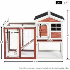 PECUTE Poulailler 118 X 54 X 92 Cm, En Bois De Sapin, Avec Nichoir Avec Support De Couvercle, Imprégné Résistant Aux Intempéries 9 PECUTE Poulailler 118 X 54 X 92 Cm, En Bois De Sapin, Avec Nichoir Avec Support De Couvercle, Imprégné Résistant Aux Intempéries -Poulailler et élevage de la basse-cour Soldes Magasin 54319367 5