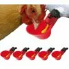 ILOVEMILAN Volaille Automatique Abreuvoir,6 PCS Buveur De Volaille,Poulet Abreuvoir D'eau,Buveurs Automatiques Abreuvoirs En Plastique Rouge Backyards Canard Oiseau Caille Pigeon Poule Alimentation D'eau Bol