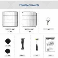 SONGMICS Clôture Pour Animaux Domestiques, 2 Niveaux, Enclos Modulable, Pour Petits Animaux, Lapins, Cochon D’Inde, Panneaux Grillagés, Usage Intérieur, 143 X 73 X 71 Cm, Noir LPI06H - Noir -Poulailler et élevage de la basse-cour Soldes Magasin 54470522 4