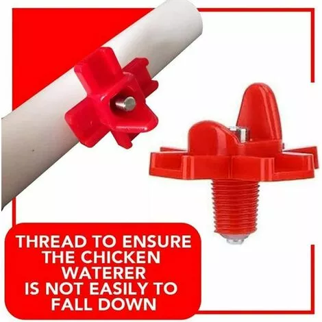 TINOR Lot De 10 Mamelons D'eau Mangeoire à Poulet Fournitures De Volaille Croix De Poule 2 TINOR Lot De 10 Mamelons D'eau Mangeoire à Poulet Fournitures De Volaille Croix De Poule – Image 2