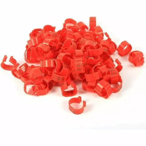 TINOR 100Pcs Bagues/Anneaux De Pied Plastique Pour Oiseaux/Pigeon 18MM Pour Poulets Canards Poules Poulets Volaille Pour Colombe Poules Poule Perroquet Oiseaux Identification(Red) 3 TINOR 100Pcs Bagues/Anneaux De Pied Plastique Pour Oiseaux/Pigeon 18MM Pour Poulets Canards Poules Poulets Volaille Pour Colombe Poules Poule Perroquet Oiseaux Identification(Red) – Image 3