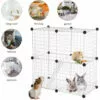 VINTEKY® Cage Parc Enclos Lapin - Blanc 70x35x70cm