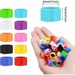 100 Pcs Bague Pour Pied D’Oiseaux Anneaux Pour Pied D'oiseau Jambe D'Anneau D'oiseau Anneaux De Pied Pour Perroquet, Pour Identification Oiseaux Pigeon Poulet Canard Volaille(Multicolor)，Starlight -Poulailler et élevage de la basse-cour Soldes Magasin 55414934 3