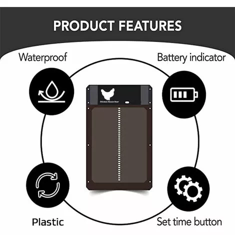 TANCYCO Capteurs De Lumière Ouvre-porte Automatique Poulailler Porte Magnétique Ménage Automatique Poulailler Ouvre-porte IP44 étanche 5 TANCYCO Capteurs De Lumière Ouvre-porte Automatique Poulailler Porte Magnétique Ménage Automatique Poulailler Ouvre-porte IP44 étanche – Image 5