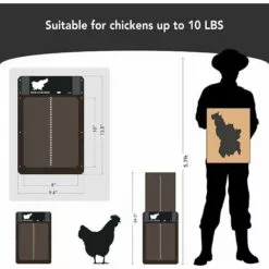 LUCKY-88 Porte De Poulailler Automatique Solaire En Plastique Renforcé - Porte Automatique De Poulailler Alimentée Par Batterie -Poulailler et élevage de la basse-cour Soldes Magasin 56329006 4