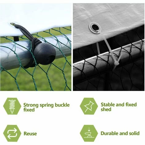 Randaco Enclos Pour Poulailler 6m² En Acier Galvanisé Toit Imperméable Et Anti UV 3x2m 6 M² - Argent 5 Randaco Enclos Pour Poulailler 6m² En Acier Galvanisé Toit Imperméable Et Anti UV 3x2m 6 M² - Argent – Image 5