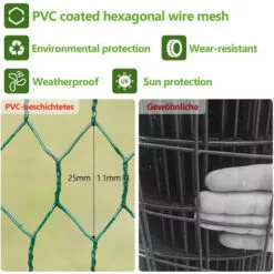 Randaco Enclos Pour Poulailler En Acier Galvanisé. Toit Imperméable Et Anti UV. Porte Avec Loquet. 3x2x2m - Argent -Poulailler et élevage de la basse-cour Soldes Magasin 56395581 4