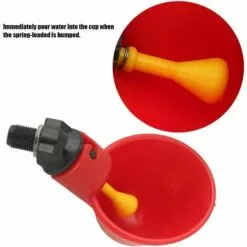 HKLFFJA 10 Pièces Automatique Pour Volaille Tasses à Boire De L'eau De Volaille Mangeoire à Oiseaux Abreuvoir En Plastique Automatique Pour Poulet Poule Poulailler Poulailler Arc D'alimentation -Poulailler et élevage de la basse-cour Soldes Magasin 57154775 3