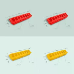 ZHUOXUAN Abreuvoir à Pigeons, 4pcs (2pcs Jaune + 2pcs Rouge)