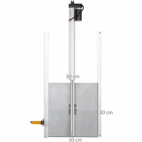 PawHut Porte Automatique Pour Poulailler - Minuterie, Capteur De Luminosité, 2 Télécommandes, Kit Installation Inclus - Alu. ABS Gris - Gris 3 PawHut Porte Automatique Pour Poulailler - Minuterie, Capteur De Luminosité, 2 Télécommandes, Kit Installation Inclus - Alu. ABS Gris - Gris – Image 3