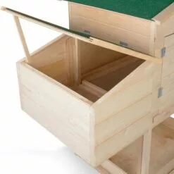 IDMARKET Poulailler EXCLUSIVE Avec Pondoir En Bois Et Aire De Jeux -Poulailler et élevage de la basse-cour Soldes Magasin 57961274 4