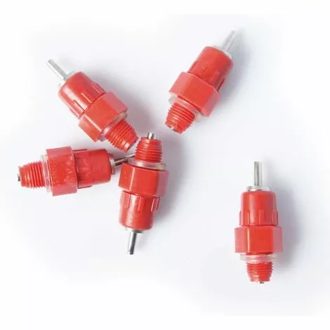 DECKON 5 Pcs Eau Tetine Poulet Alimentateur Fournitures De Volaille Poule Vis Dans Le Style 2 DECKON 5 Pcs Eau Tetine Poulet Alimentateur Fournitures De Volaille Poule Vis Dans Le Style – Image 2