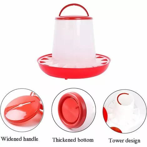 TINOR Farming Mangeoire Poule Volaille Anti Gaspillage 3 Kg 3 TINOR Farming Mangeoire Poule Volaille Anti Gaspillage 3 Kg – Image 3