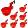 LTS FAFA 6pcs Automatiques Supplies Abreuvoir Poules Tasses à Bol Bol En Plastique, Volailles Distributeurs D'eau Automatique De L'eau Potable Tasses Pour Poussins Cailles Canards Bird