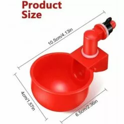 LTS FAFA 6pcs Automatiques Supplies Abreuvoir Poules Tasses à Bol Bol En Plastique, Volailles Distributeurs D'eau Automatique De L'eau Potable Tasses Pour Poussins Cailles Canards Bird -Poulailler et élevage de la basse-cour Soldes Magasin 59304314 5