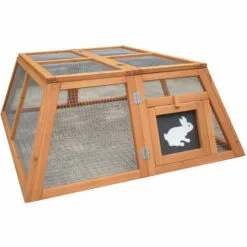 LIFLAND Enclos Parc Rongeurs En Bois Trapèze En Bois
