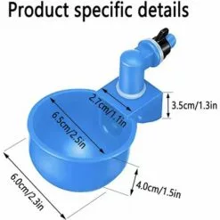 FR-LIFE BR-Vie 4 Pcs,Abreuvoir Poules,Abreuvoirs Automatiques De Poulet,Volaille Automatique Abreuvoir,Abreuvoir En Plastique Bleu,Outil D'Abreuvement Pour Volaille,Convient Aux Poulets,Canards,Volailles, Oiseaux -Poulailler et élevage de la basse-cour Soldes Magasin 59314993 5