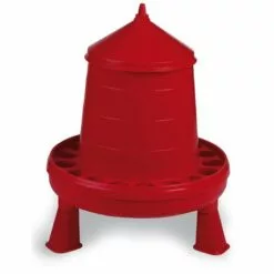 POULAILLER DIRECT Mangeoire Avec Anneau Et Pieds 4kg Deluxe - Rouge