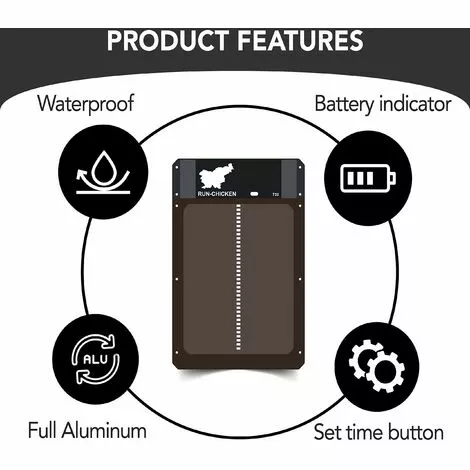 BENOBBY KIDS Porte Automatique De Poulailler, Porte En Plastique, Détection De Lumière, Minuterie D'ouverture Différée Du Soir Et Du Matin, 11 3 BENOBBY KIDS Porte Automatique De Poulailler, Porte En Plastique, Détection De Lumière, Minuterie D'ouverture Différée Du Soir Et Du Matin, 11 – Image 3