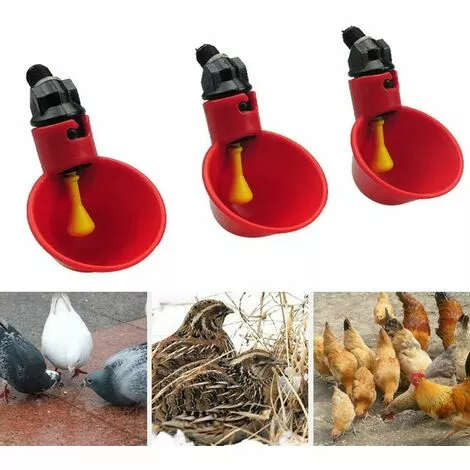 DENUOTOP Abreuvoirs Abreuvoir à Poule Automatique Tasses D'eau Potable Rouge Abreuvoir Poules Bien Pratique En Plastique Pour Oiseaux Poule Volaille - 5PCS 5 DENUOTOP Abreuvoirs Abreuvoir à Poule Automatique Tasses D'eau Potable Rouge Abreuvoir Poules Bien Pratique En Plastique Pour Oiseaux Poule Volaille - 5PCS – Image 5