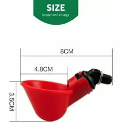 STARLIGHT Ferme Automatique Abreuvoir De Poulet Tasses Volaille Potable Oiseau Abreuvoir Coop Oiseau Abreuvoir (Rouge (12 Pcs),STAR.L -Poulailler et élevage de la basse-cour Soldes Magasin 60065131 3