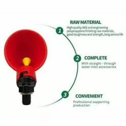 STARLIGHT Ferme Automatique Abreuvoir De Poulet Tasses Volaille Potable Oiseau Abreuvoir Coop Oiseau Abreuvoir (Rouge (12 Pcs),STAR.L -Poulailler et élevage de la basse-cour Soldes Magasin 60065131 4