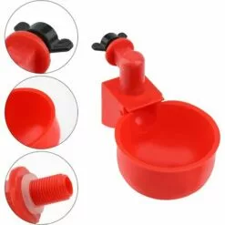 HEGUYEY 12pcs 3/8 Pouces Abreuvoirs Automatiques, Abreuvoir Poulet Abreuvoir Automatique Poule Tasse D'Abreuvoir De Poulet Mangeoire D'eau De Poulet Pour Poulet Canards Oiseaux Dindes -Poulailler et élevage de la basse-cour Soldes Magasin 60159659 4