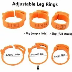 ROSIER 100 Pièces De Poulet Taille De L'anneau Réglable Volaille Jambe Numérique Étiquette Boucle Bague Pour Poulet Canard Volaille Fournitures Ferme (rouge, Lettrage)——VEBTles -Poulailler et élevage de la basse-cour Soldes Magasin 60186305 5
