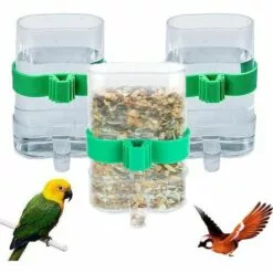 GUAZHUNIFR 3Pcs Abreuvoir À Oiseaux Automatique, Mangeoire Pour Les Oiseaux, Abreuvoir à Oiseaux Automatique, Mangeoire à Oiseaux Mangeoire Pour Animaux De Compagnie, Distributeur D'eau Pour Cage à Oiseaux