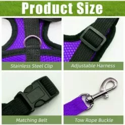 STARLIGHT 2 Pièces Harnais De Poulet Set, SL.GT Laisse Pour Poule Réglable, Harnais Respirant Chiot, Ajustable Harnet Petit Animal, Harnai Poulet Anti Traction -Poulailler et élevage de la basse-cour Soldes Magasin 60885557 3