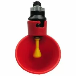 MINKUROW Mangeoire Automatique Pour Abreuvoir De Volaille, Gobelets D'eau Potable Pour Oiseau De Canard De Poule De Poulet De Bétail, Mangeoire D'eau D'arrière-Cour En Plastique Rouge Useful And Practical5pcs