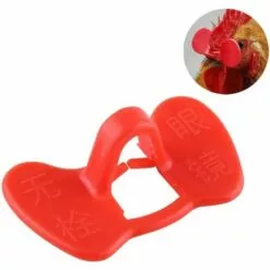 REGALOS 50 Pcs Lunettes De Poulet​, Pas De Lunettes De Poulet à Boulonner, Les Lunettes Anti-picage Des Poulets équipement Agricole Rouge -Poulailler et élevage de la basse-cour Soldes Magasin 61583592 4