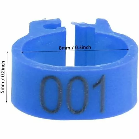 GESCHENKE 100 Pièces Anneaux De Poule, Anneaux D'Oiseau Anneaux De Pigeon De Volaille En Plastique Pour Poussins Canards (Bleu) 2 GESCHENKE 100 Pièces Anneaux De Poule, Anneaux D'Oiseau Anneaux De Pigeon De Volaille En Plastique Pour Poussins Canards (Bleu) – Image 2