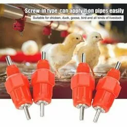 REGALOS Lot De 20 Tétines Automatiques Pour Poules, Volailles, Poulets, Canards, Fontaine à Boire, Alimentation Du Bétail, équipement D'abreuvement Du Bétail. 8 REGALOS Lot De 20 Tétines Automatiques Pour Poules, Volailles, Poulets, Canards, Fontaine à Boire, Alimentation Du Bétail, équipement D'abreuvement Du Bétail. -Poulailler et élevage de la basse-cour Soldes Magasin 61654406 4