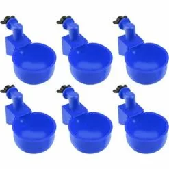 REGALOS Lot De 6 Abreuvoirs Automatiques 3/8", Abreuvoirs Automatiques Pour Poulet, Abreuvoirs Poulet Canard Dinde (bleu)