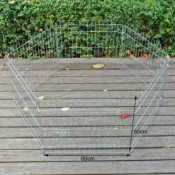 WILTEC Parc Pour Chiens Enclos Pour Chiots 6 Pièces 60x60 Cm Par élément Cage Pour Animaux Domestiques -Poulailler et élevage de la basse-cour Soldes Magasin 6273252 4