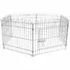WILTEC Parc Pour Chiens Enclos Pour Chiots 8 Pièces 80x75 Cm Par élément Cage Pour Animaux Domestiques