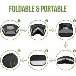 ROSIER Parc Pour Petit Animal Avec Couverture, Cage Pliable, Portable, Imperméable Et Respirante, Pour Lapin, écureuil, Chaton, Chiot, Chinchilla Et Hérisson (Noir),VEBTles -Poulailler et élevage de la basse-cour Soldes Magasin 64000726 3