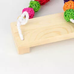 ROSIER Balançoire De Poulet En Bois Naturel (39.5 X 7 X 1.2) Avec Corde De Ficelle De 1,2 Mètre, Jouets De Perroquet Suspendus à Balançoire De Support De Poulet,VEBTles -Poulailler et élevage de la basse-cour Soldes Magasin 64001697 4