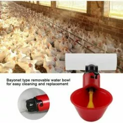NAXUNNN 5 Pièces Tasses à Boire De L'eau De Volaille Mangeoire à Oiseaux Abreuvoir Automatique En Plastique Pour Le Bétail Poulet Poule Poulailler Poulailler Arc D'alimentation -Poulailler et élevage de la basse-cour Soldes Magasin 64122373 5