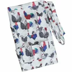 SLBRILLèRE Tablier De Collecte D'œufs - 14 Poches - Impression De Coq - Pour Poulailler - Accessoires De Maison - Pour Maison De Ferme, Cuisine, De Travail