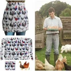 SLBRILLèRE Tablier De Collecte D'œufs - 14 Poches - Impression De Coq - Pour Poulailler - Accessoires De Maison - Pour Maison De Ferme, Cuisine, De Travail -Poulailler et élevage de la basse-cour Soldes Magasin 64137489 4