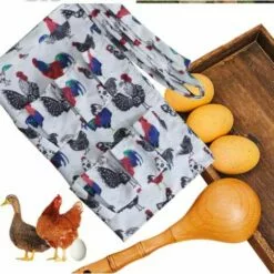 SLBRILLèRE Tablier De Collecte D'œufs - 14 Poches - Impression De Coq - Pour Poulailler - Accessoires De Maison - Pour Maison De Ferme, Cuisine, De Travail -Poulailler et élevage de la basse-cour Soldes Magasin 64137489 5