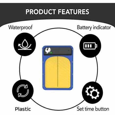 SLBRILLèRE Porte De Poulailler Automatique Porte De Poulailler Automatique Sensible à La Lumière, Minuterie D'ouverture Retardée Du Soir Et Du Matin 4 SLBRILLèRE Porte De Poulailler Automatique Porte De Poulailler Automatique Sensible à La Lumière, Minuterie D'ouverture Retardée Du Soir Et Du Matin – Image 4